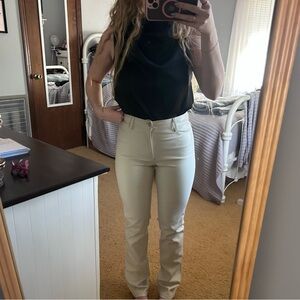 Women's Cream Straight Leg Pants